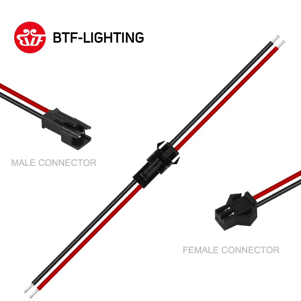 5 Pair 10 Pair 2pin 3pin 4pin 5pin JST Connector SM Male and Female for WS2812B SK6812 WS2815 2835 5050 RGB RGBW LED Light Strip