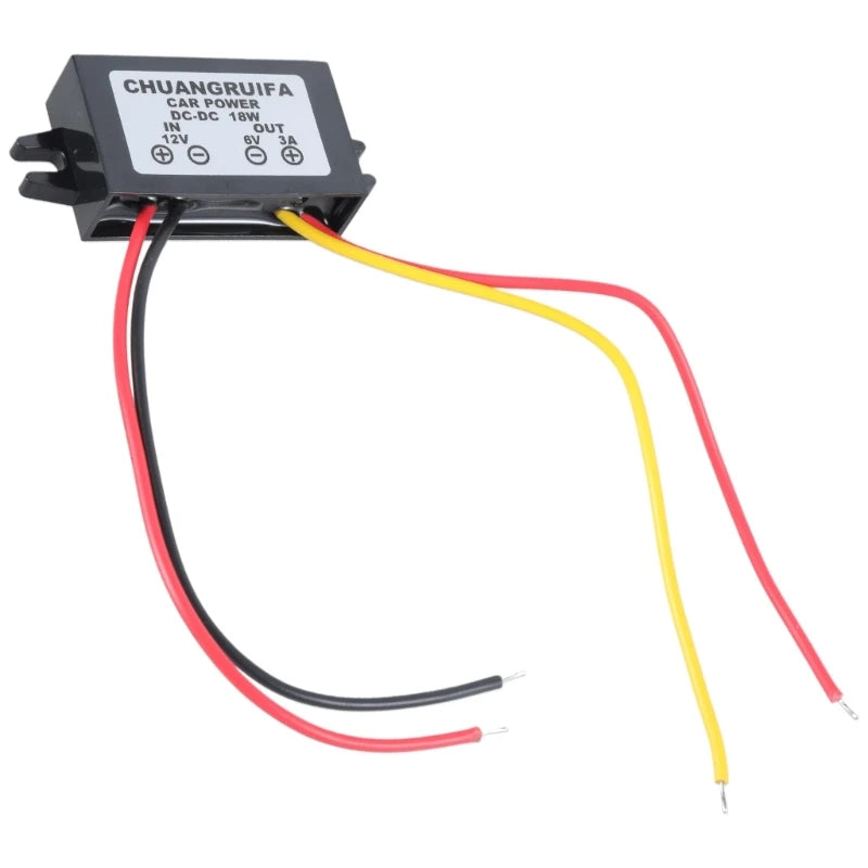 DC/DC Converter 12V Step Down To 6V 18W Max 3A Power Supply Waterproof   M13 dropship