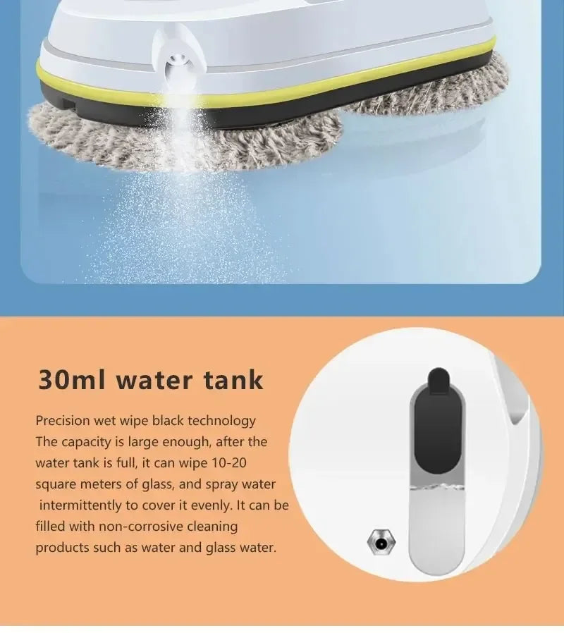 DIVEDEER HCR-09 Automatic Spray Home Ultra-thin Remote Control Window Cleaning Robot Low Noise Window Cleaning Machine