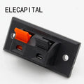 2017 Hot 5 Pcs 2 Positions Connector Terminal Push in Jack Spring Load Audio Speaker Terminals