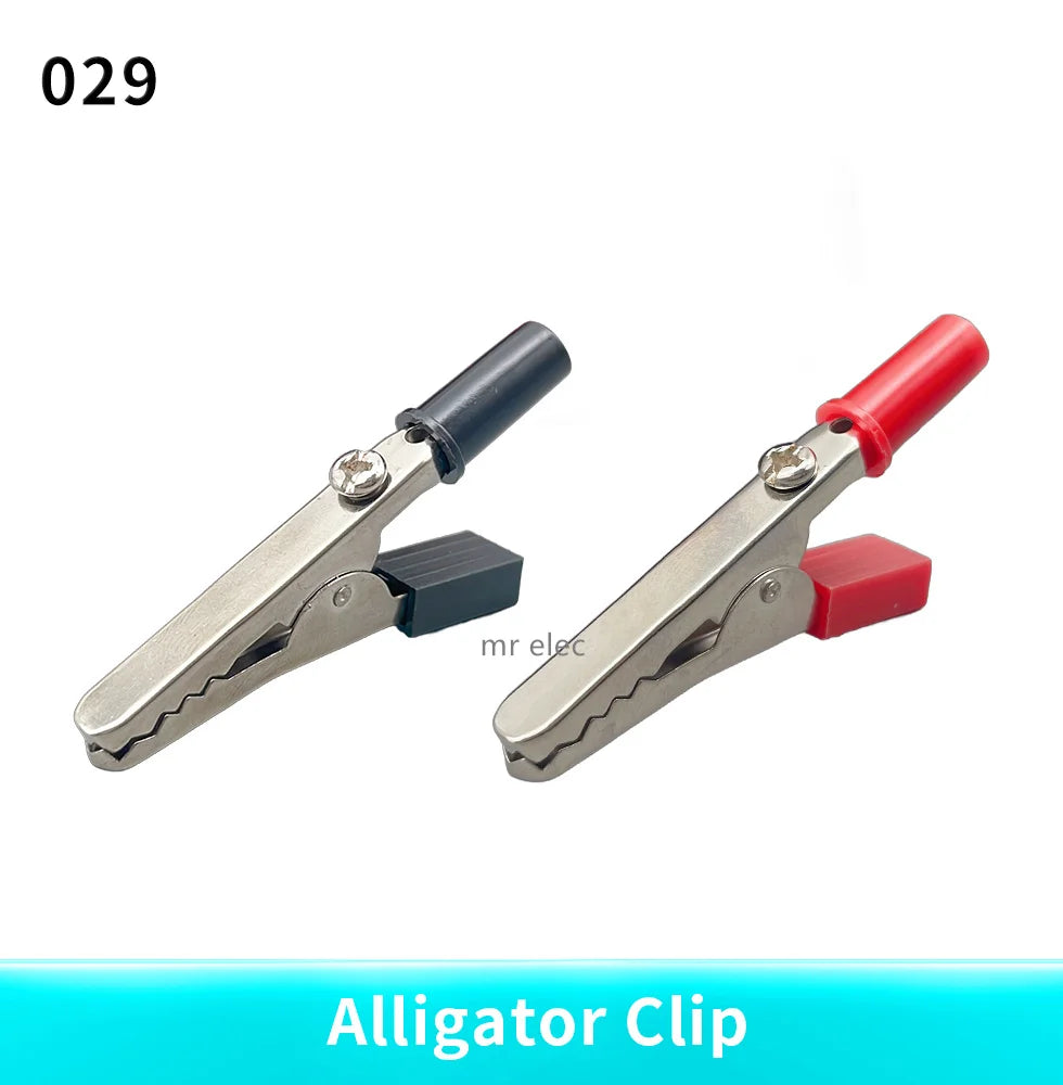 Insulated Crocodile clip Plastic Handle Cable Lead Test Charging Clamp Metal Crocodile Clamp Length 50mm