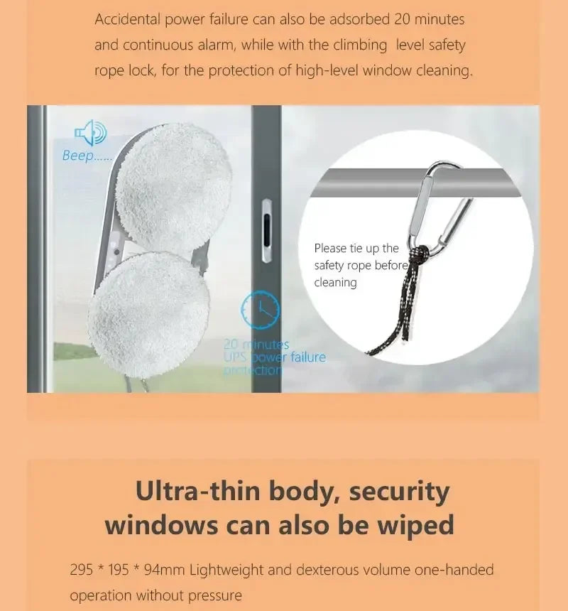 DIVEDEER HCR-09 Automatic Spray Home Ultra-thin Remote Control Window Cleaning Robot Low Noise Window Cleaning Machine