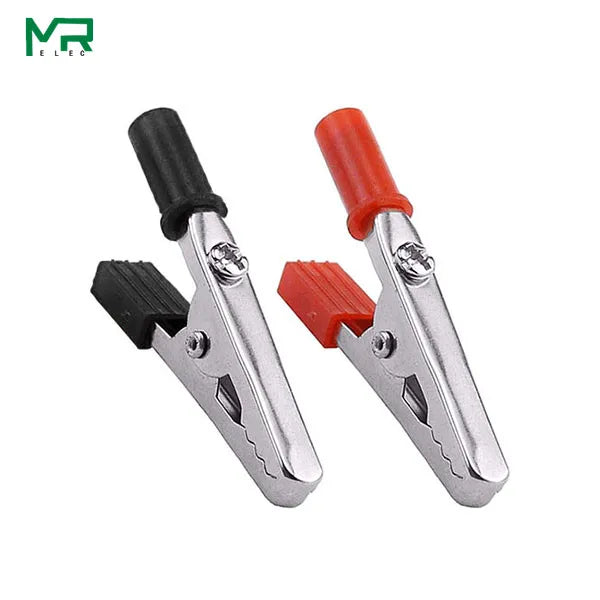 Insulated Crocodile clip Plastic Handle Cable Lead Test Charging Clamp Metal Crocodile Clamp Length 50mm