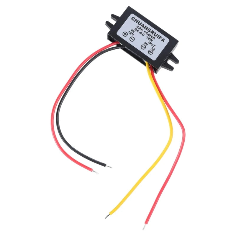 DC/DC Converter 12V Step Down To 6V 18W Max 3A Power Supply Waterproof   M13 dropship