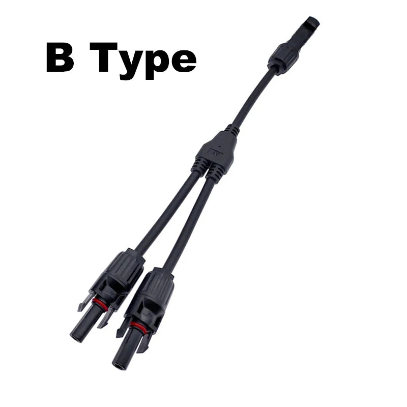 Solar connector photovoltaic Panel Adaptor Y branch plug 1 to 2 Parallel connection of battery plate assembly