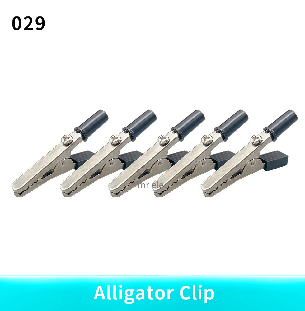 Insulated Crocodile clip Plastic Handle Cable Lead Test Charging Clamp Metal Crocodile Clamp Length 50mm