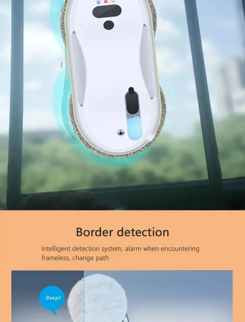 DIVEDEER HCR-09 Automatic Spray Home Ultra-thin Remote Control Window Cleaning Robot Low Noise Window Cleaning Machine