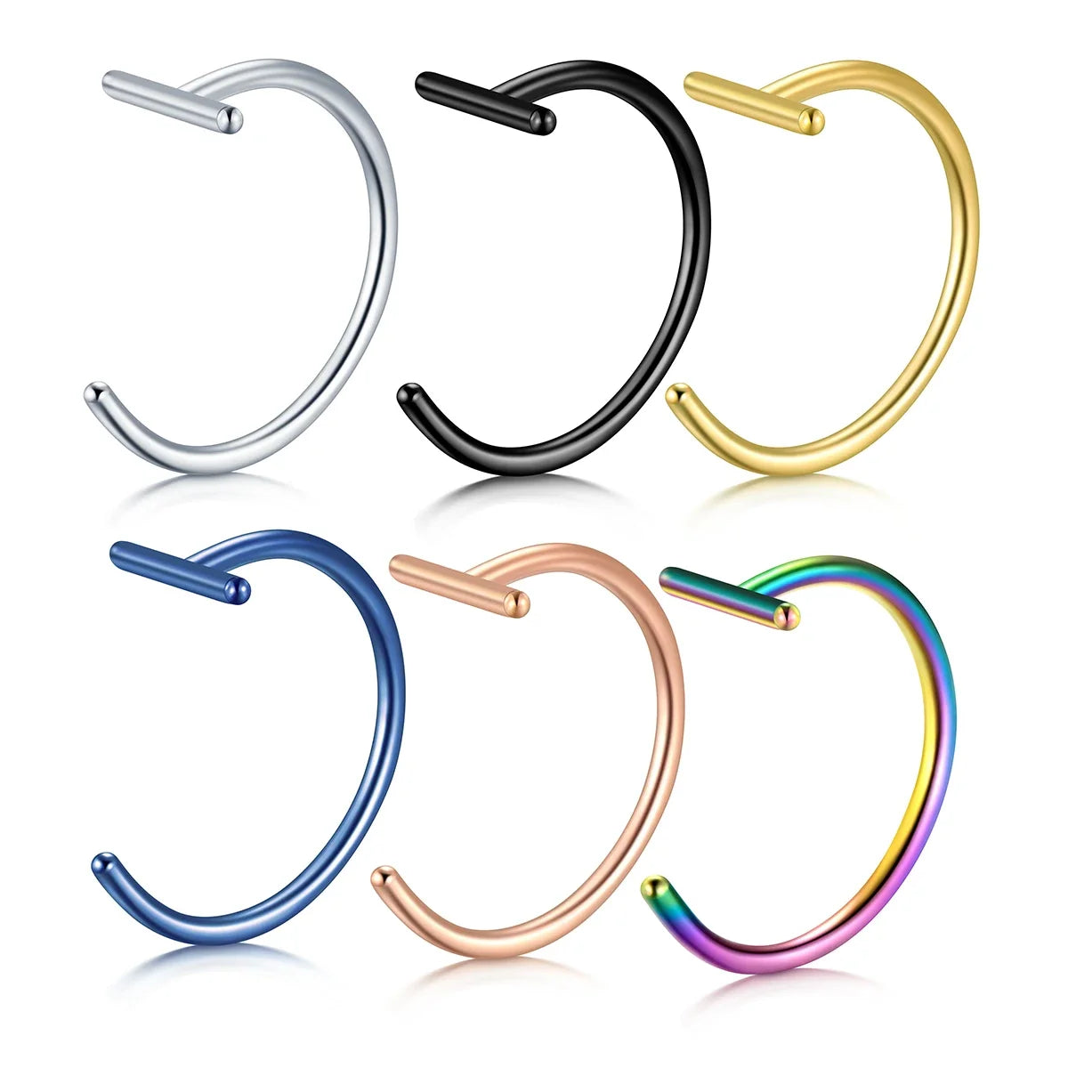 Piercing Finto Labbra e Naso - Clip Senza Foro Elegante