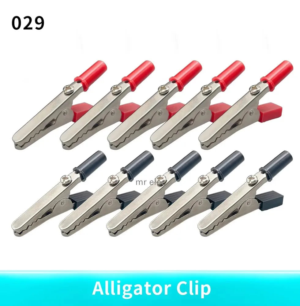 Insulated Crocodile clip Plastic Handle Cable Lead Test Charging Clamp Metal Crocodile Clamp Length 50mm