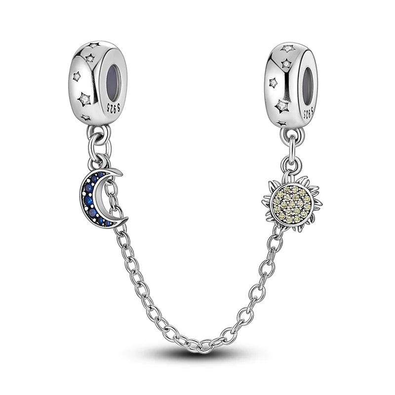 Ciondoli Stella e Luna in Argento S925 - Charm Bracciale Luxury