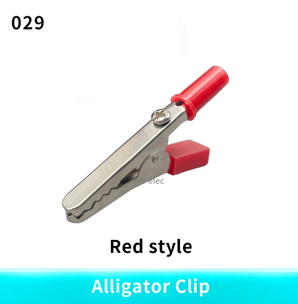 Insulated Crocodile clip Plastic Handle Cable Lead Test Charging Clamp Metal Crocodile Clamp Length 50mm