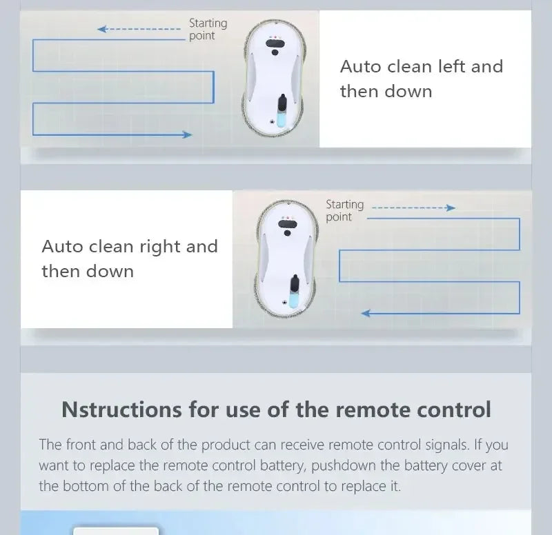 DIVEDEER HCR-09 Automatic Spray Home Ultra-thin Remote Control Window Cleaning Robot Low Noise Window Cleaning Machine