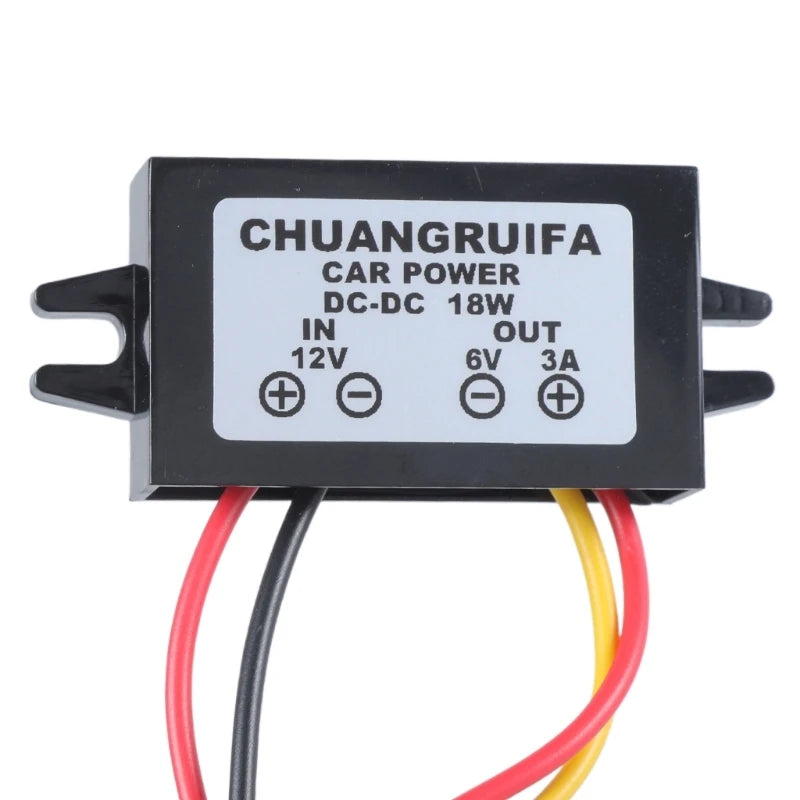 DC/DC Converter 12V Step Down To 6V 18W Max 3A Power Supply Waterproof   M13 dropship