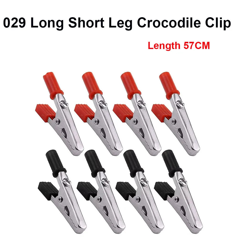Insulated Crocodile clip Plastic Handle Cable Lead Test Charging Clamp Metal Crocodile Clamp Length 50mm