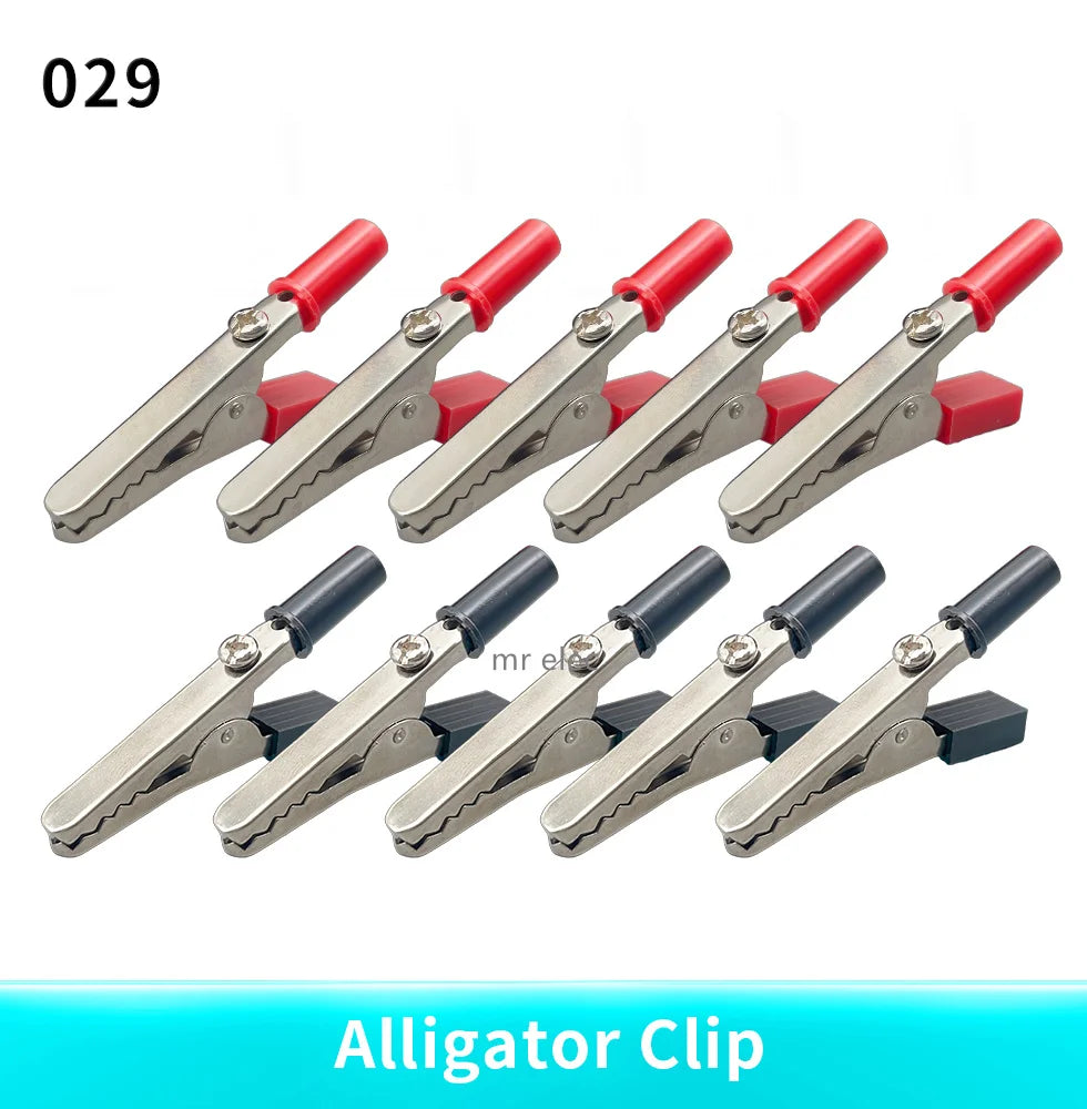 Insulated Crocodile clip Plastic Handle Cable Lead Test Charging Clamp Metal Crocodile Clamp Length 50mm