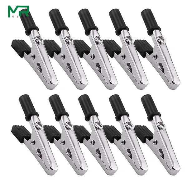 Insulated Crocodile clip Plastic Handle Cable Lead Test Charging Clamp Metal Crocodile Clamp Length 50mm