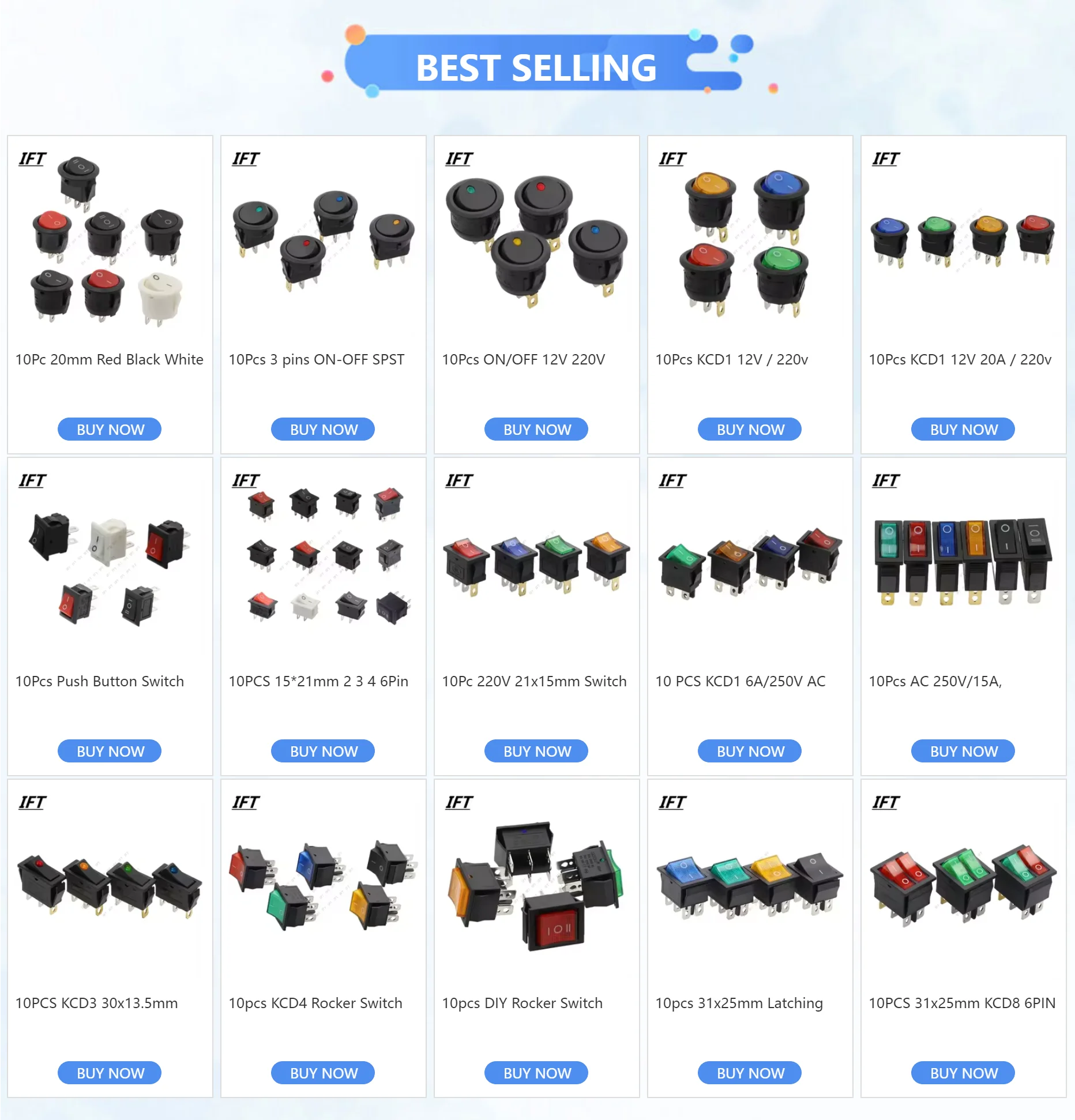 1Pcs AC-01A power Rocker Switch w Fuse IEC 3 Pin 320 C14 Inlet Power Sockets Switchs Connector Plug 10A 250V