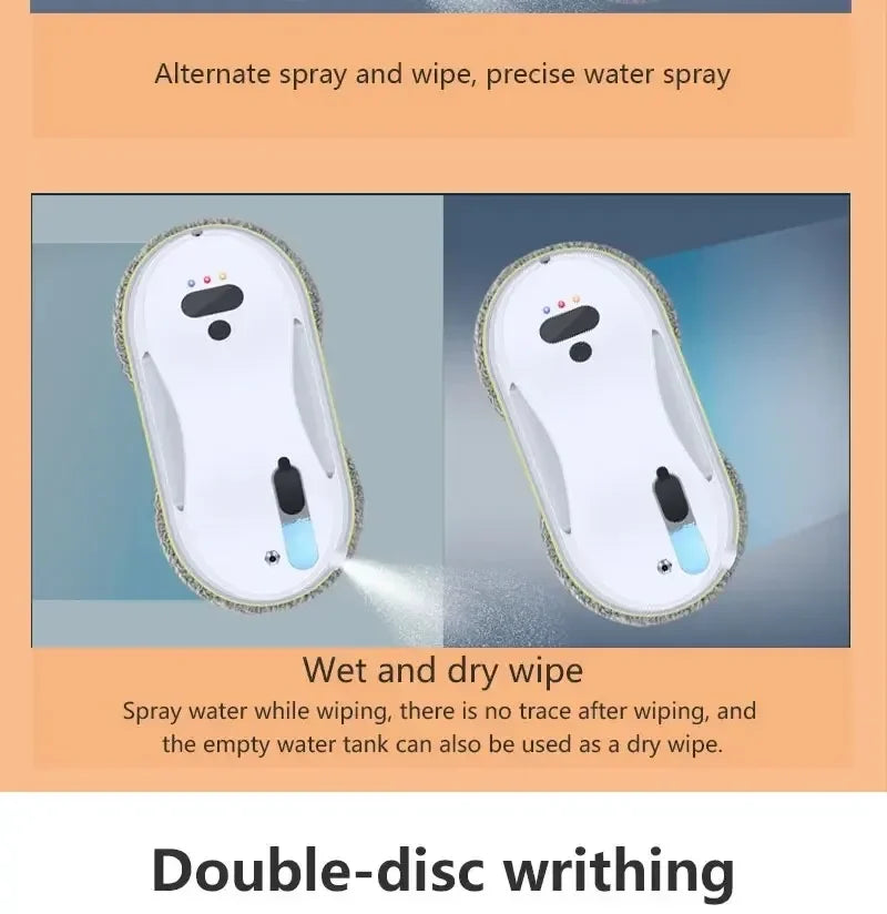 DIVEDEER HCR-09 Automatic Spray Home Ultra-thin Remote Control Window Cleaning Robot Low Noise Window Cleaning Machine