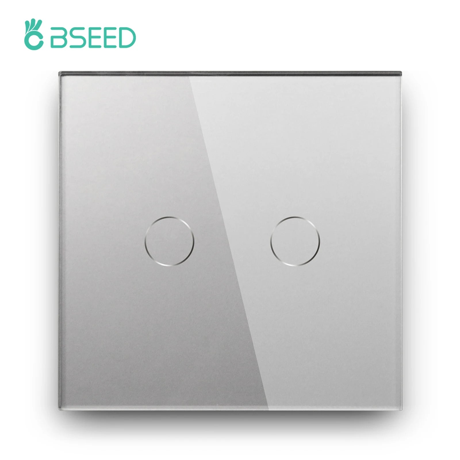 Bseed Touch Light Switch 1/2/3 Gang 1/2 Way Intermediate Stair Switch EU Power Sensor Switches Black White With Glass Panel