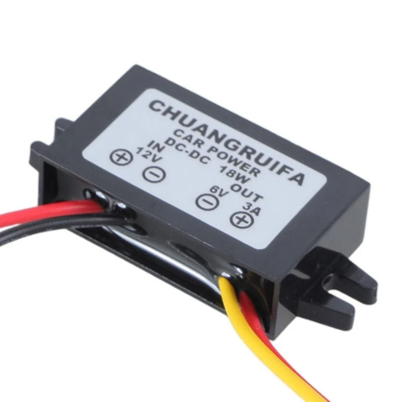 DC/DC Converter 12V Step Down To 6V 18W Max 3A Power Supply Waterproof   M13 dropship